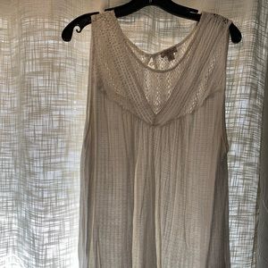 Lucky brand 3X cream sleeveless top
